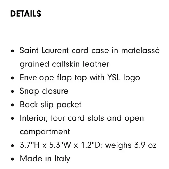 NWT Saint Laurent Monogramme Card Case V Flap - Picture 15 of 16